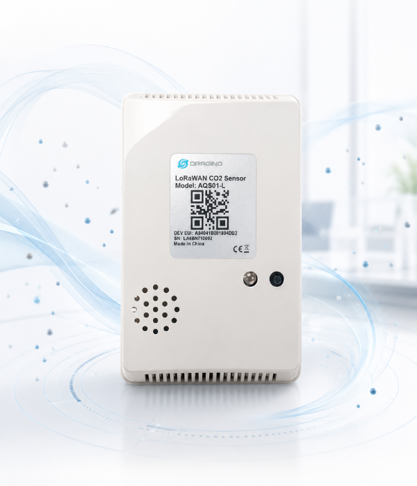 Dragino AQS01-L LoRaWAN CO2 sensor for continuous indoor air quality monitoring