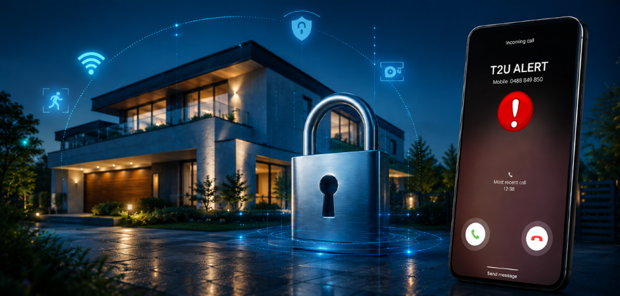 Wireless security sensors connected to Telemetry2U and configured to trigger alerts, sirens and control outputs