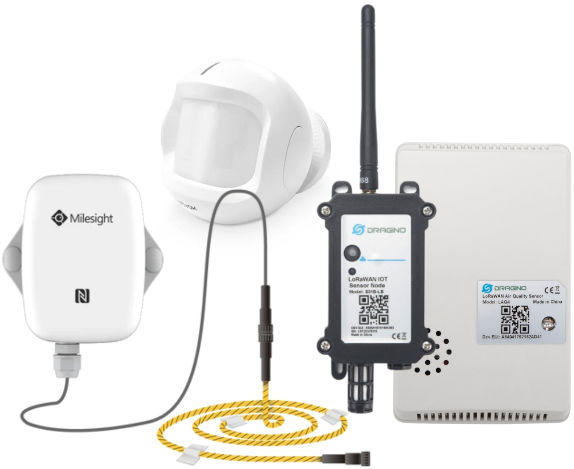 LoRaWAN IoT sensors used in laboratory environments