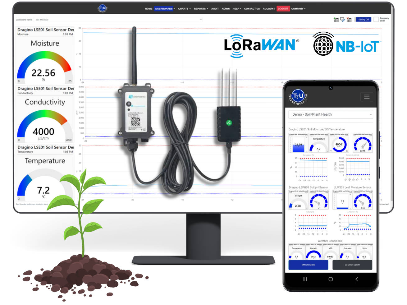 LoRaWAN-Enabled Soil Moisture Monitoring in Agriculture