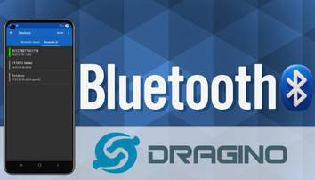 Connecting to a Dragino device using Serial Bluetooth Terminal on Android showing Bluetooth configuration interface