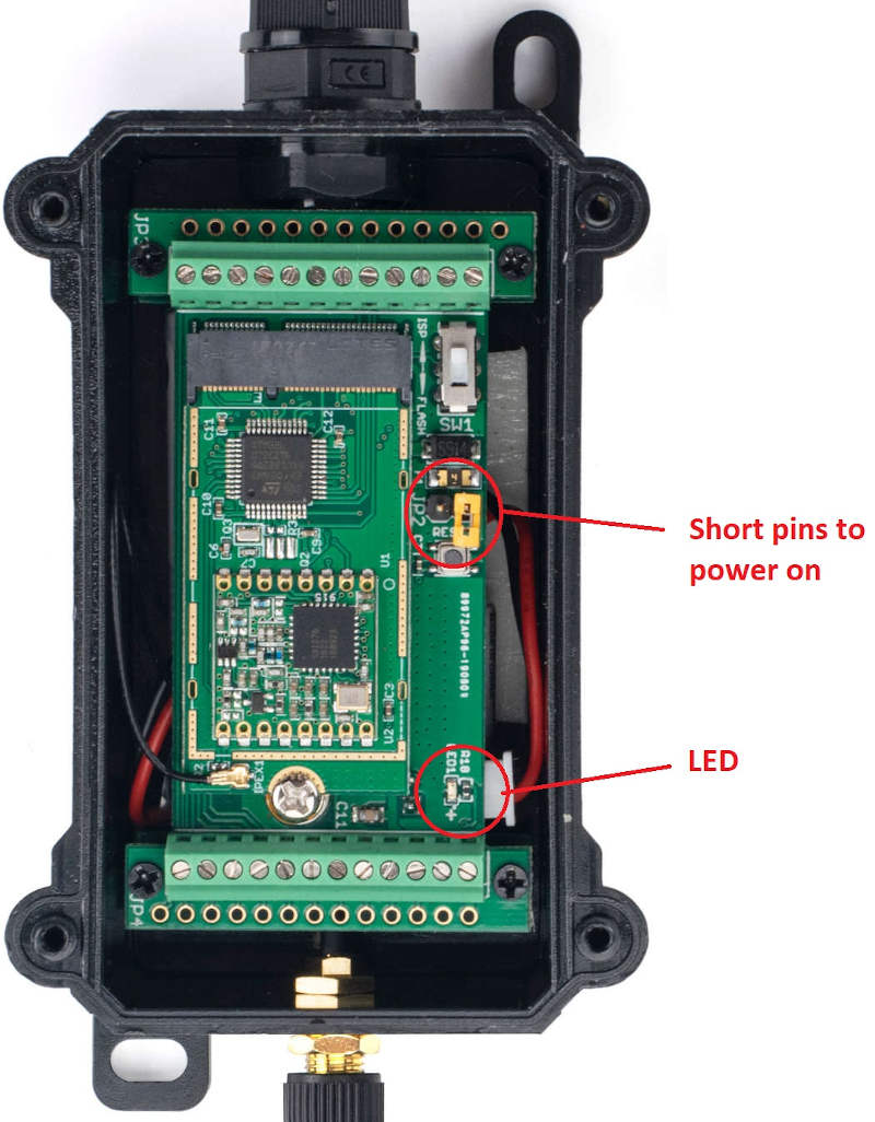 Dragino LTC2 calibration setup with RTD sensor